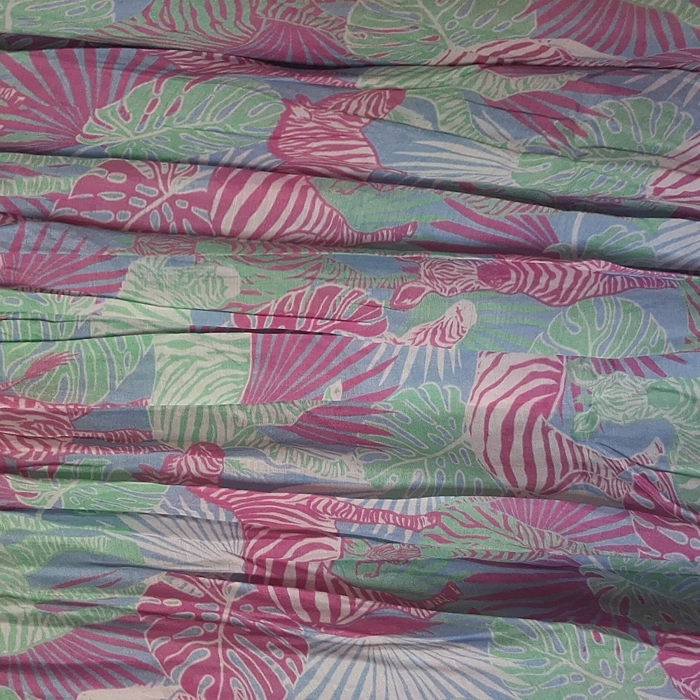 Taj By Sabrina Crippa Tropical Zebra Caftan S Green Purple - Picture 16 of 16